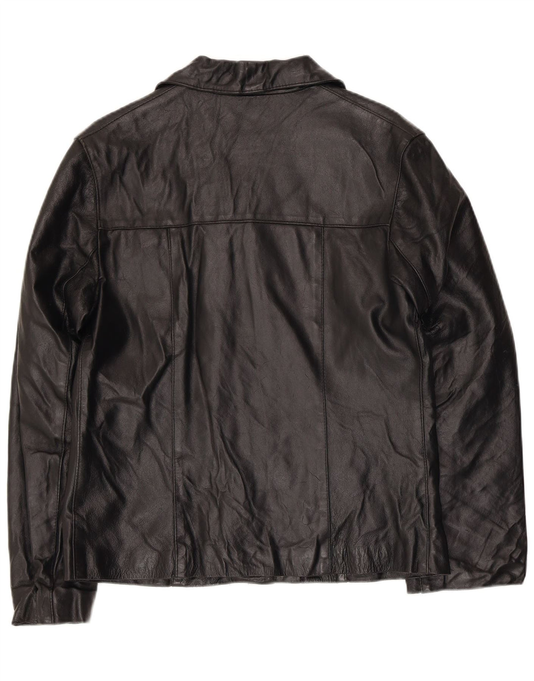 Vintage ženska kožna jakna UK 14 srednje crna koža