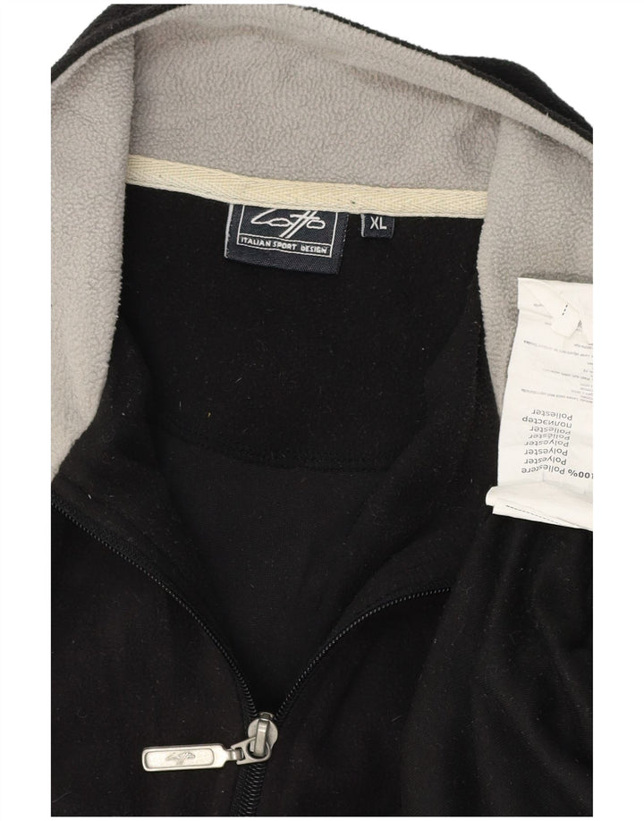 LOTTO muški džemper od flisa s patentnim izrezom XL crni poliester