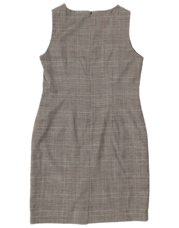 Hobbs ženska plašt haljina bez rukava UK 14 Large Grey Houndstooth Classic