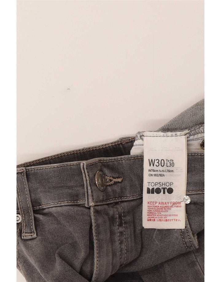 Topshop ženske uske traperice W30 L26, sivi pamuk