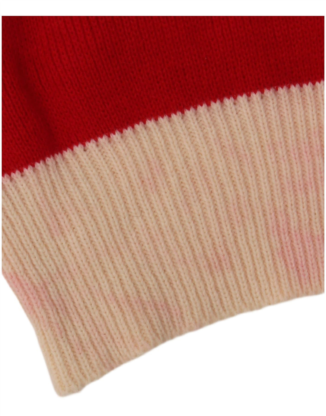 VINTAGE ženski džemper s polo ovratnikom IT 48 XL Crveni akril u boji