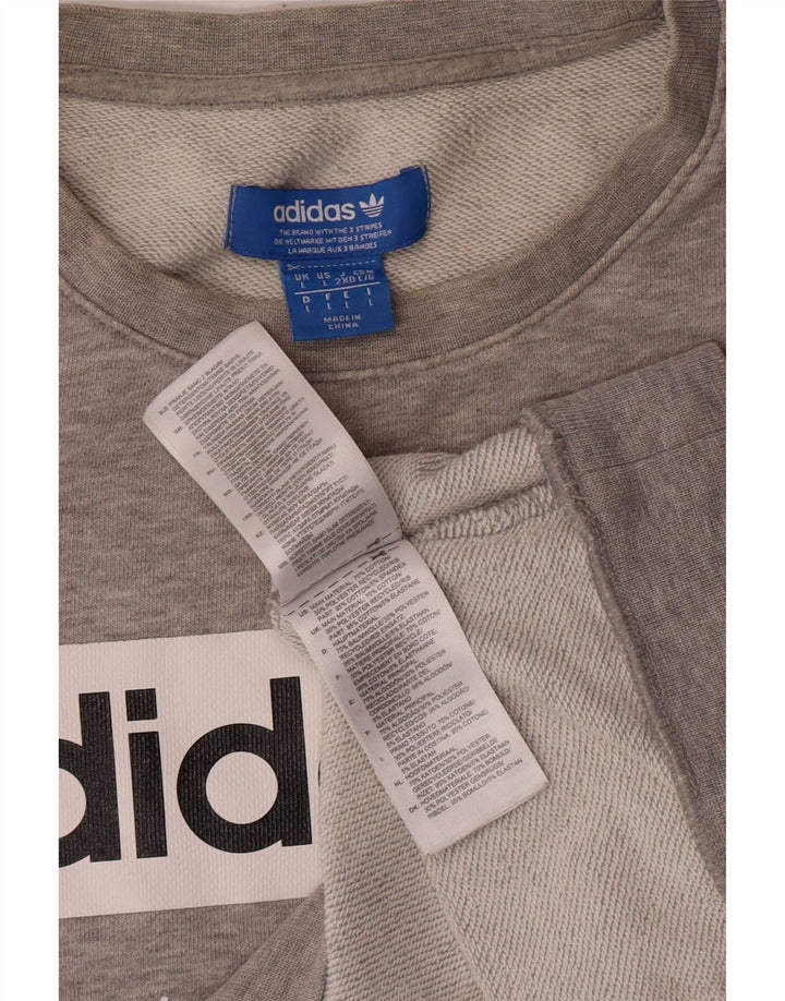 ADIDAS muška majica s grafičkim motivima, veliki sivi pamuk