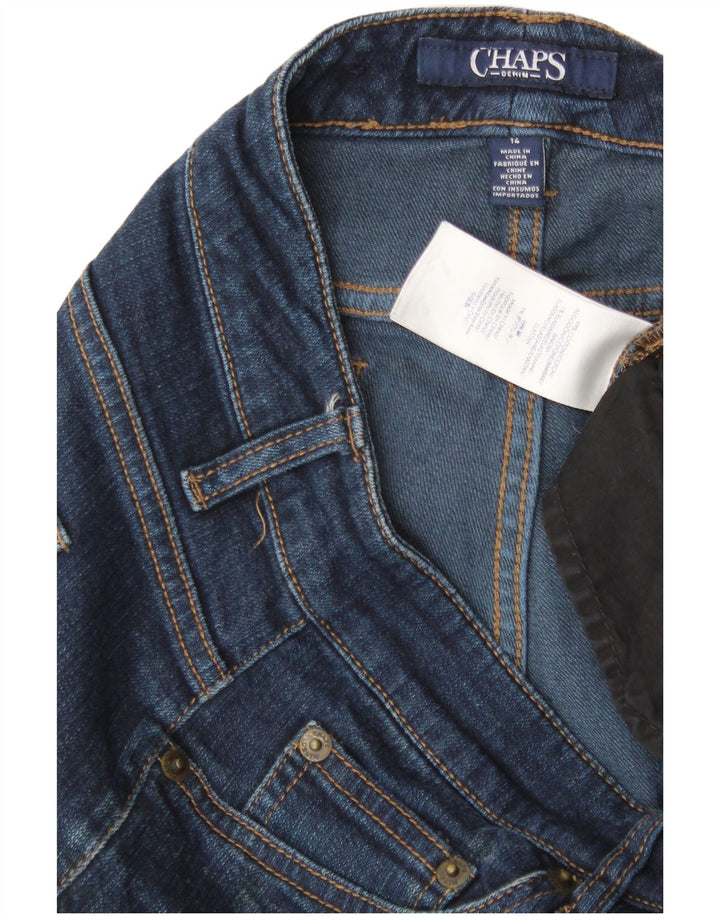 Chaps ženske ravne traperice US 14 XL W38 L31 plavi pamuk