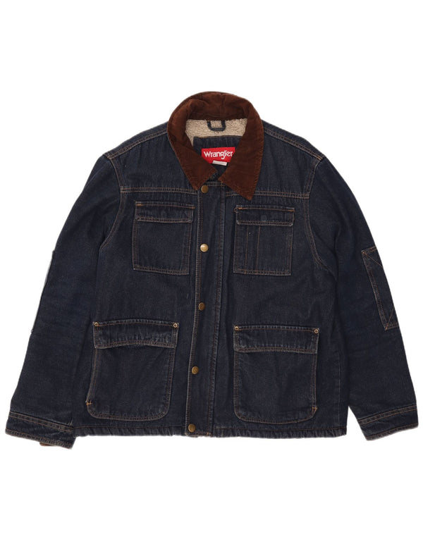 Wrangler muška Sherpa traper jakna UK 40 Large Blue Cotton