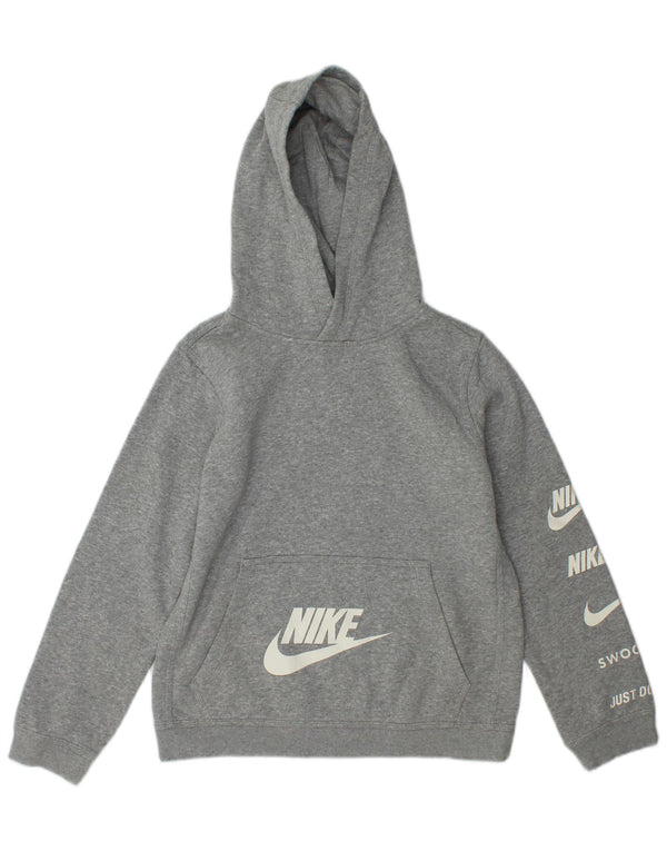 Nike Boys Graphic Hoodie Džemper 12-13 godina veliki sivi flekasti pamuk