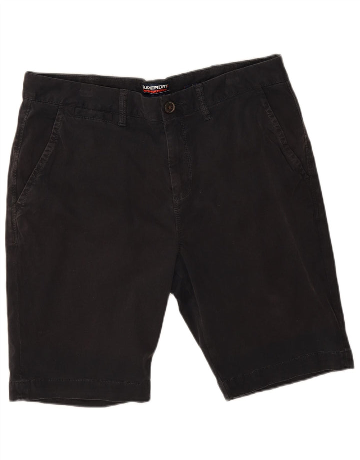 Superdry muške chino kratke hlače W34 veliki crni pamuk