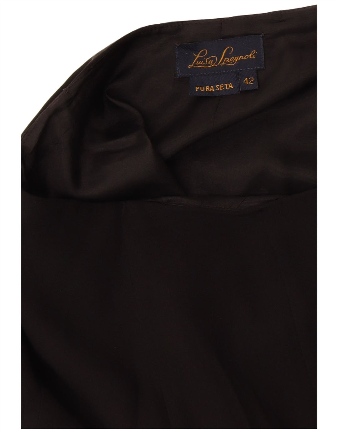 Luisa Spagnoli ženska suknja za trubu IT 42 srednje veličine W28 crna svila