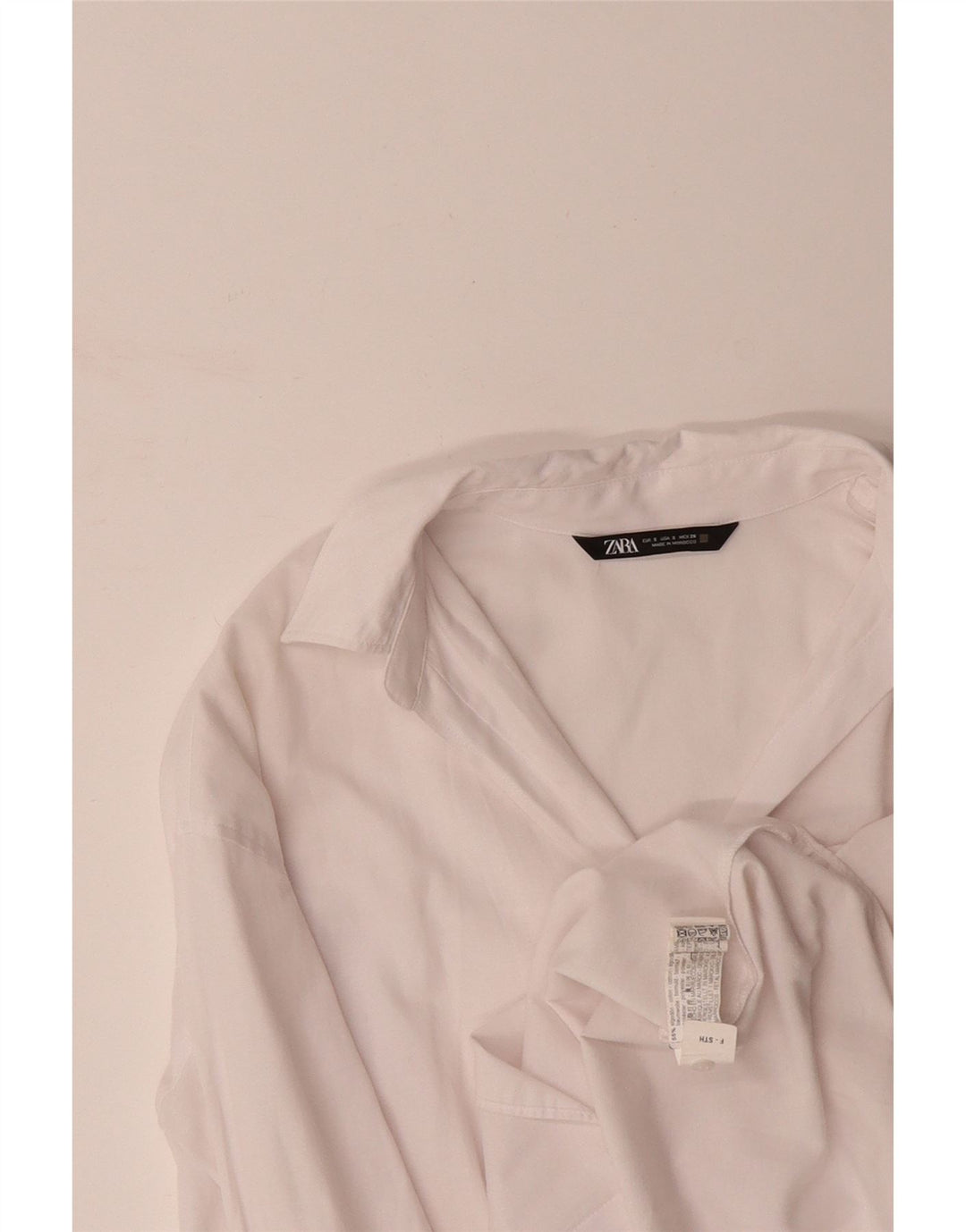 ZARA Womens Oversized Longline Shirt UK 10 Small White Cotton