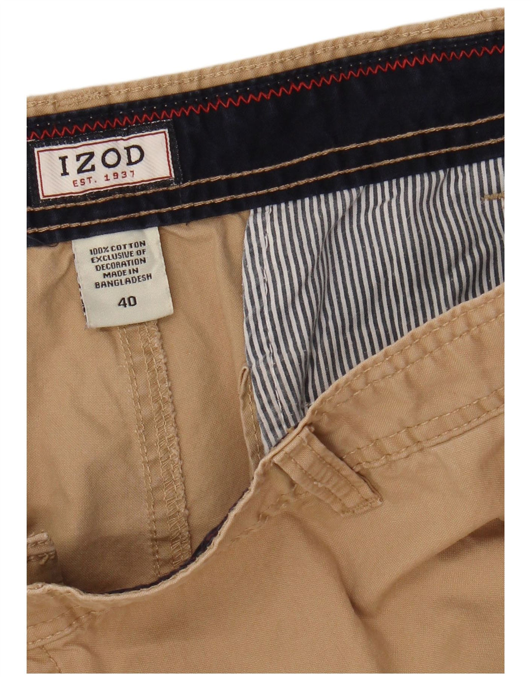 Izod muške kargo kratke hlače W40 XL bež pamuk