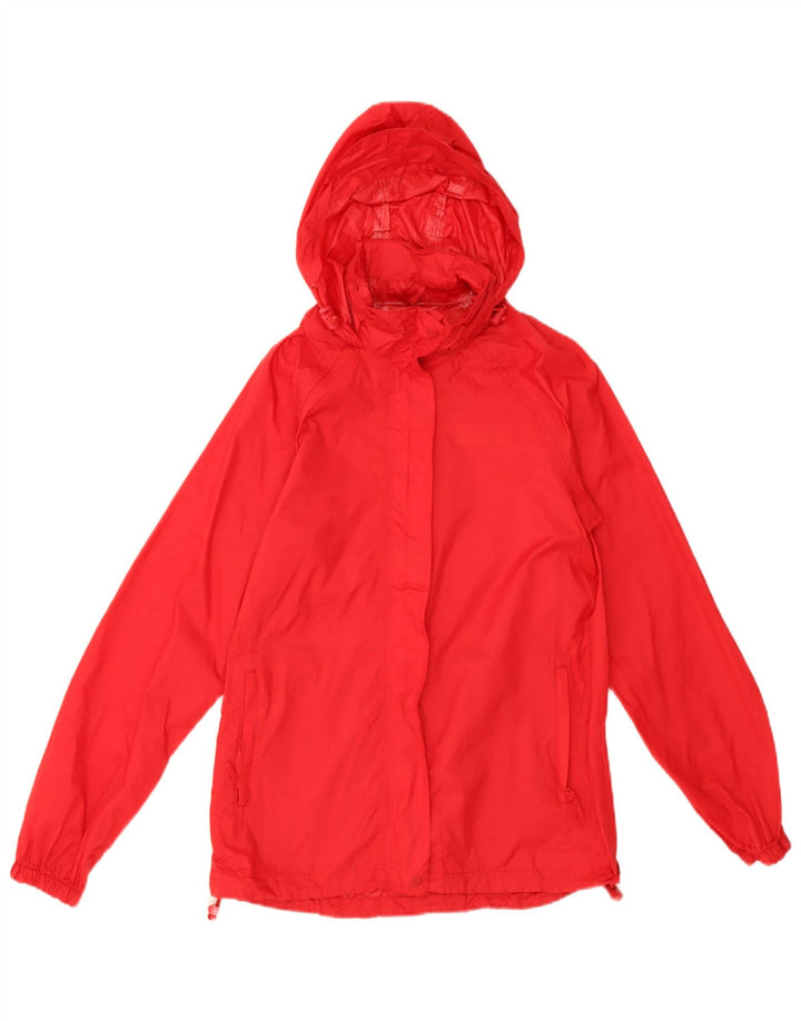 Mountain Warehouse Ženska kišna jakna s kapuljačom UK 8 Mala crvena najlonska