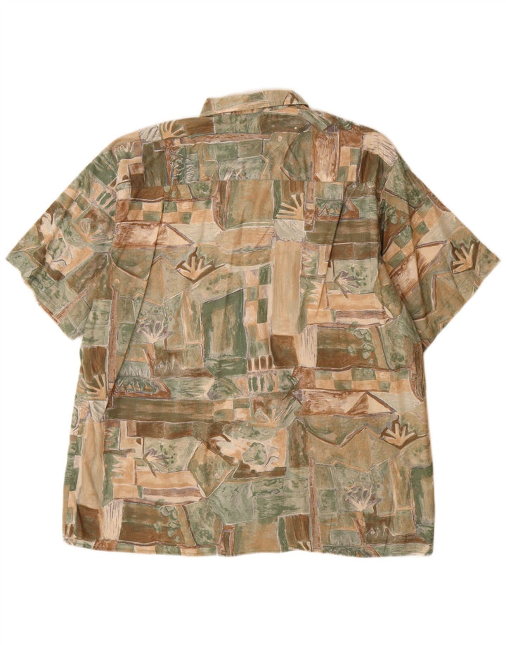 Vintage muška košulja kratkih rukava s apstraktnim uzorkom UK 45/46 XL višebojna