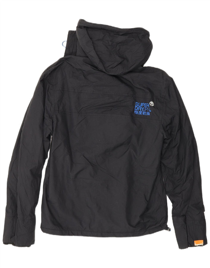 SUPERDRY ženska jakna vjetrovka s kapuljačom UK 14 srednje crna