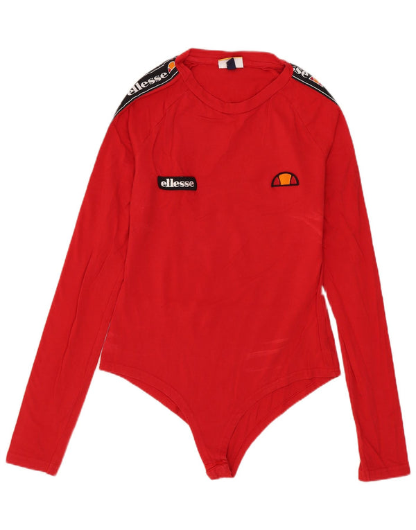 Ellesse ženski grafički bodi UK 10 mali crveni pamuk u boji