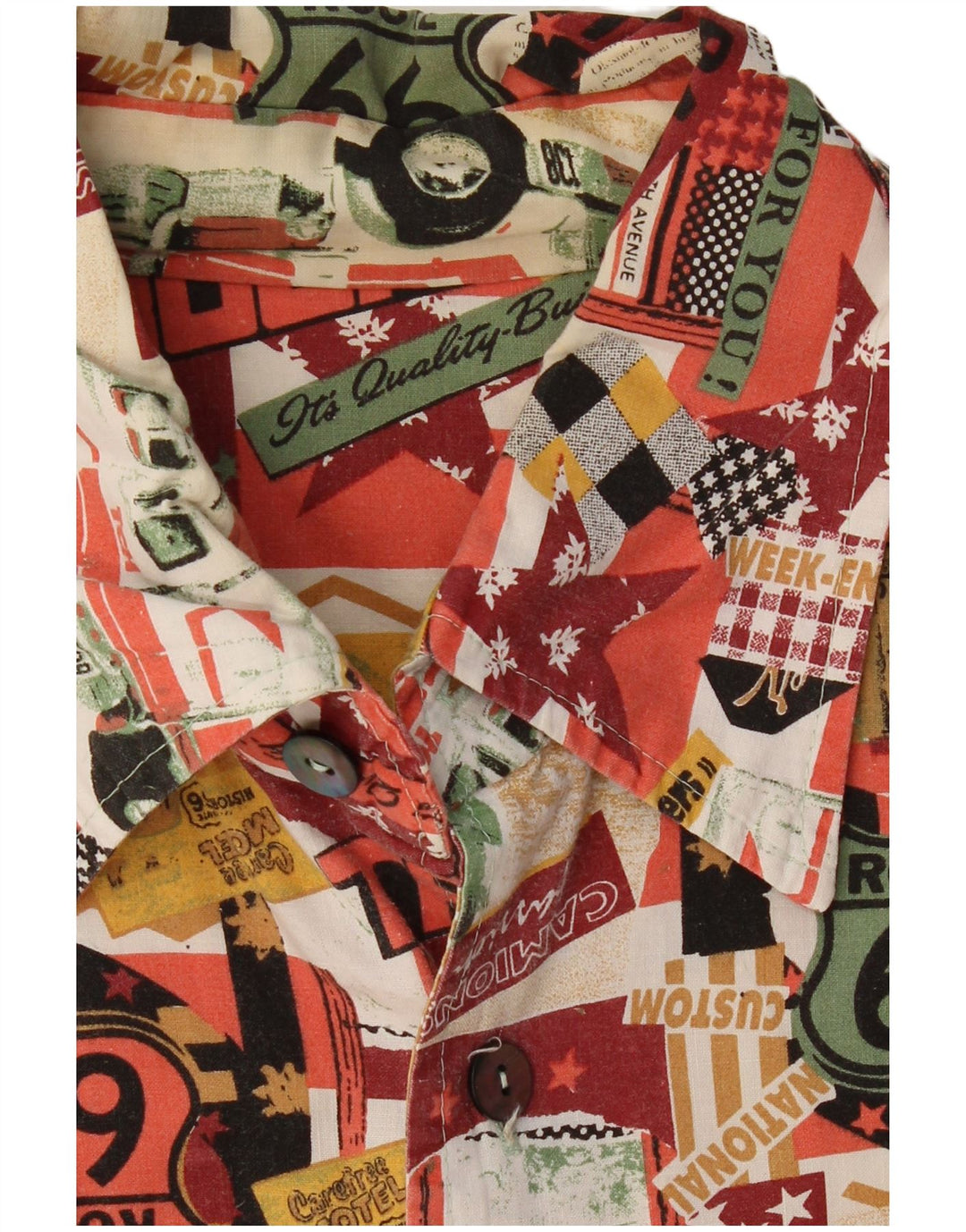 VINTAGE muška košulja s apstraktnim uzorkom 2XL, višebojna