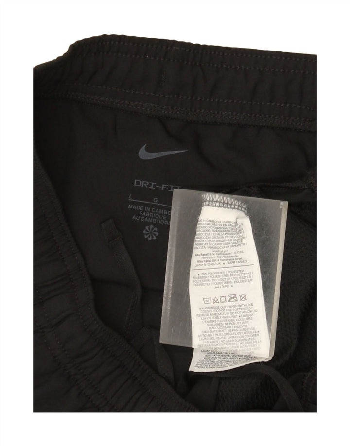 Nike Ženske Dri Fit Trenirke Hlače UK 16 Veliki crni poliester