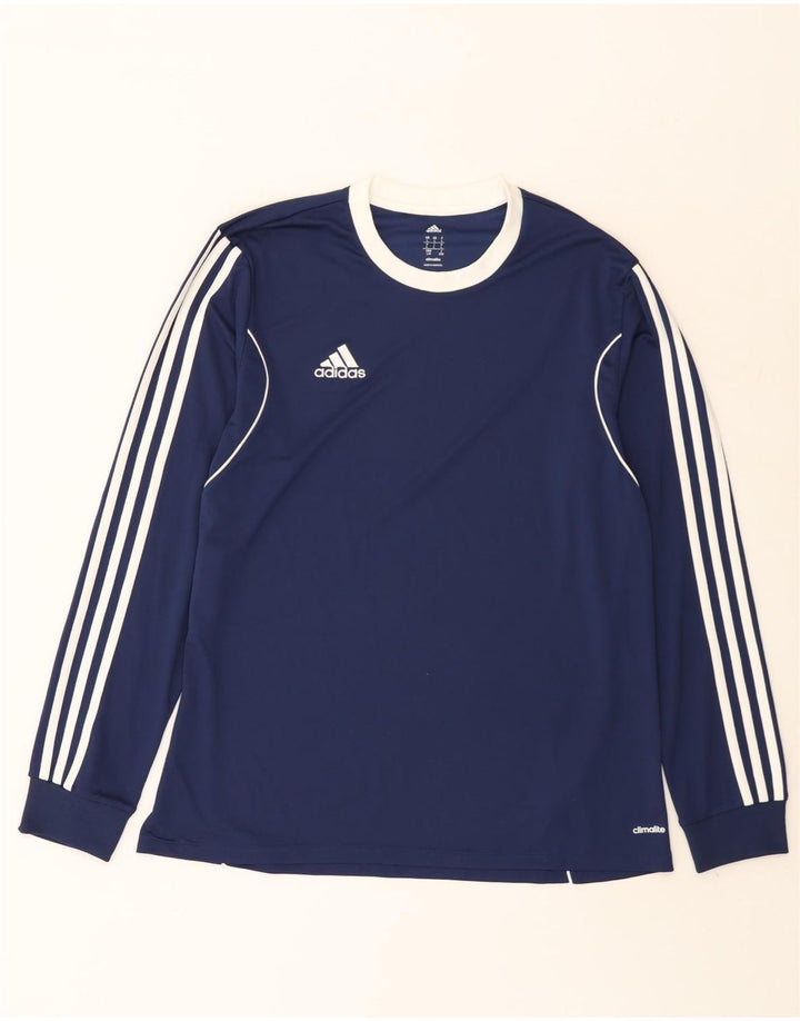 Adidas muška majica Climalite s dugim rukavima, veliki tamnoplavi poliester