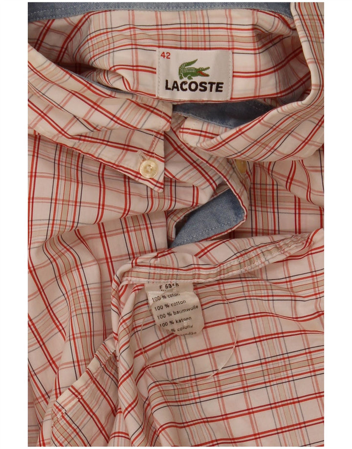 Lacoste muška košulja, veličina 42, pamuk, velika sivobijela boja