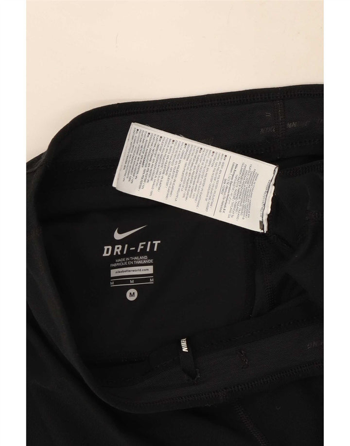 Nike Ženske Dri Fit Capri Leggings UK 12 Srednje crni poliester