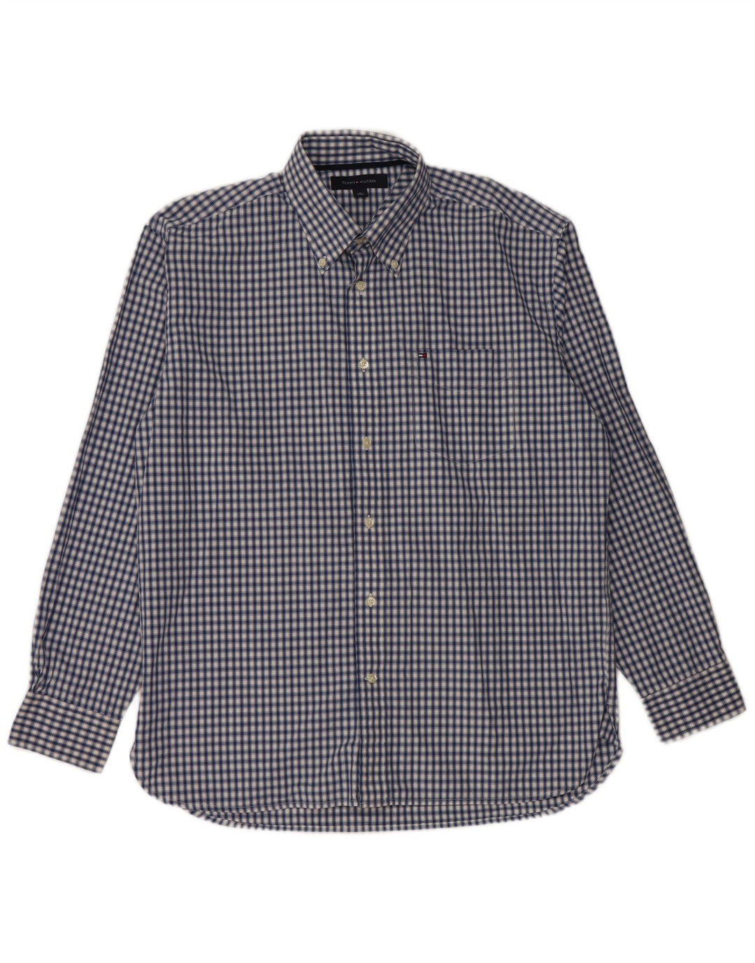 TOMMY HILFIGER Muška košulja srednje plave boje gingham pamuka