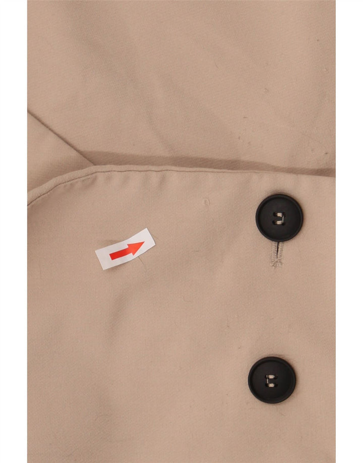 Zara ženska prevelika jakna s dvostrukim kopčanjem UK 10 Small Beige