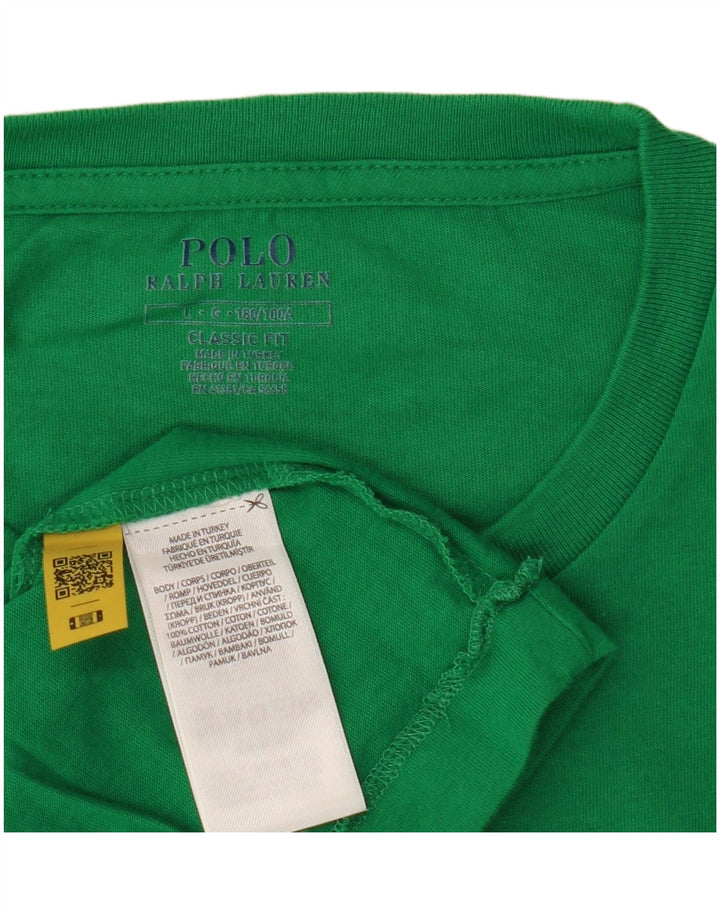 POLO RALPH LAUREN Muška klasična majica kratkih rukava Veliki zeleni pamuk