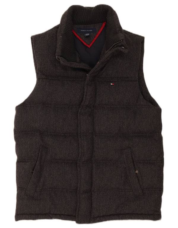 Tommy Hilfiger muška podstavljena jakna UK 34 XS Siva riblja kost vuna