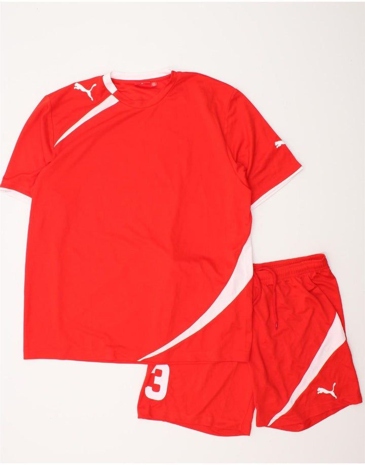 PUMA Mens Graphic 2 Piece Set Large  Red Colourblock Polyester Vintage Puma and Second-Hand Puma from Messina Hembry 