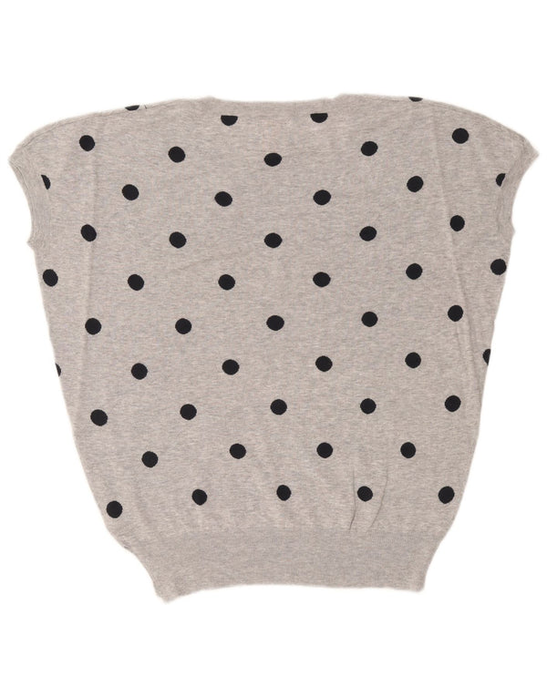 Sun68 Ženski džemper kratkih rukava s okruglim izrezom UK 10 Mali sivi