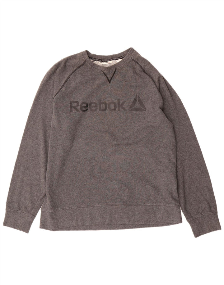 Reebok muška majica s grafičkim motivima, veliki sivi pamuk