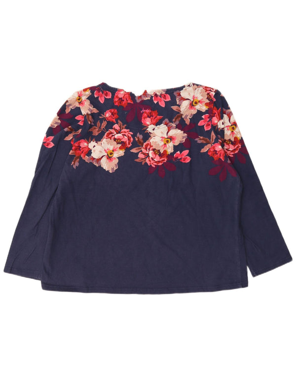 Joules ženska majica dugih rukava UK 20 2XL tamnoplavi cvjetni pamuk
