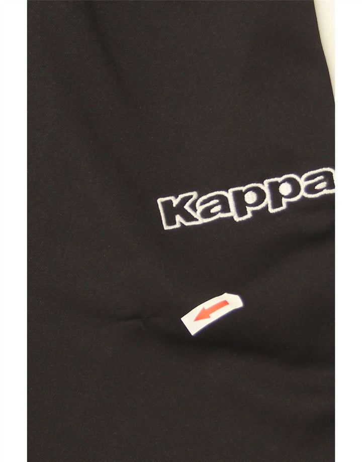 Male crne hlače od poliestera Kappa Graphic Trenirka