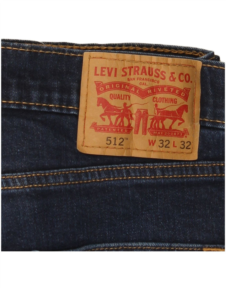 LEVI'S muške 512 uske sužene traperice W32 L32 tamnoplavi pamuk
