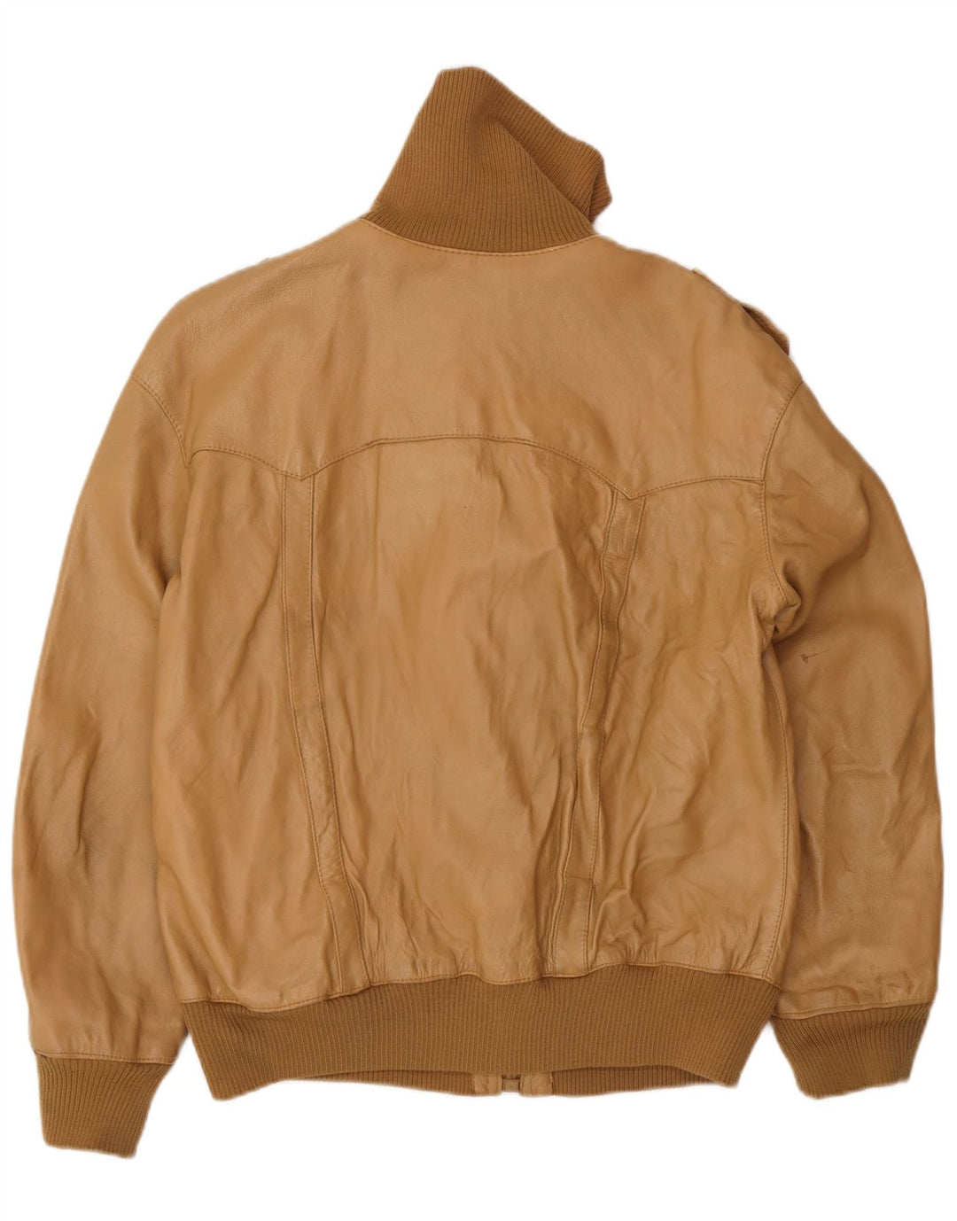 Vintage muška vojna bomber kožna jakna UK 38 srednje bež boje