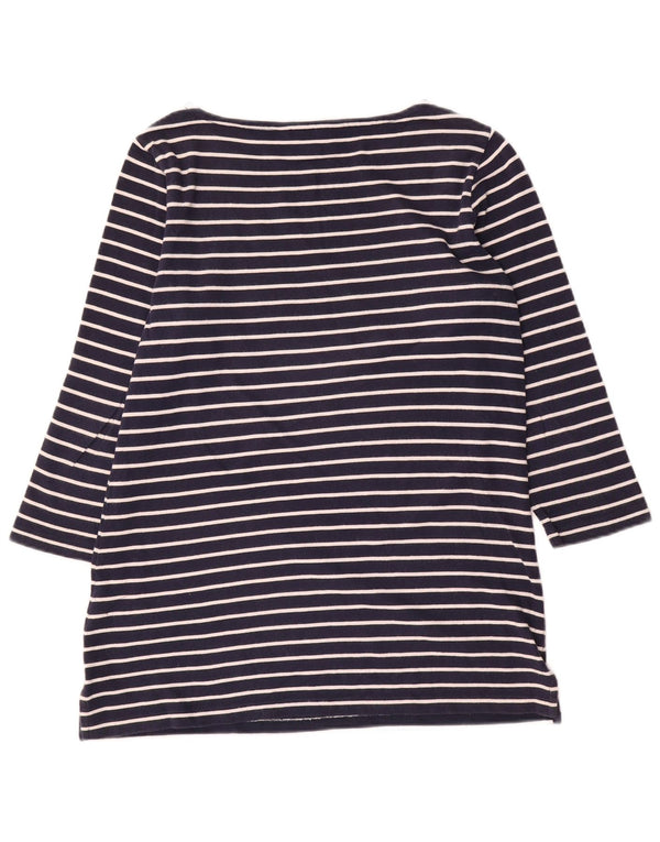 Crew Clothing Ženski gornji dio s 3/4 rukavima UK 12 Srednji tamnoplavi pamuk na pruge