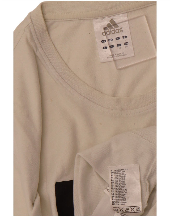 ADIDAS muška majica s grafičkim motivima, veliki bijeli pamuk