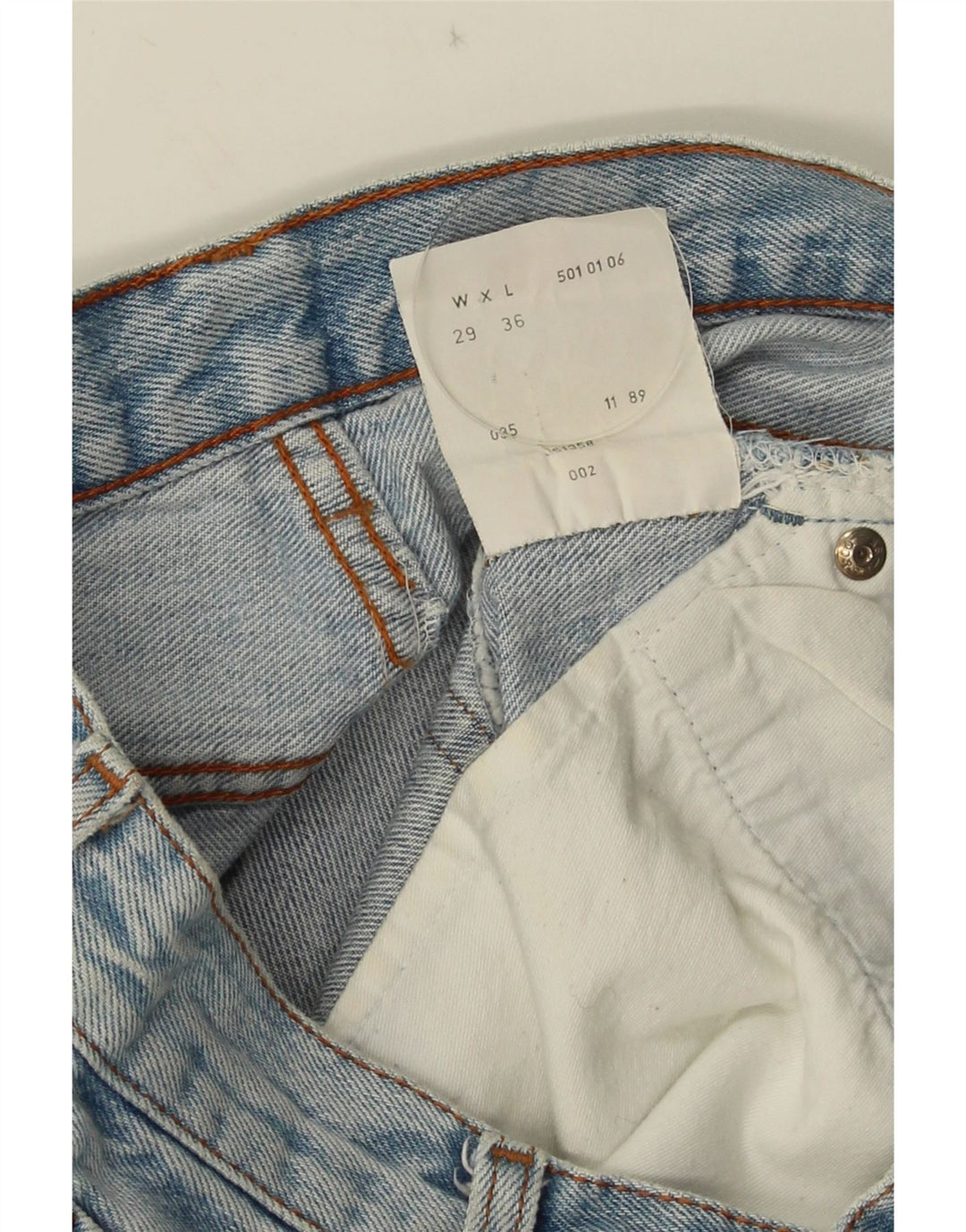 Levi's ženska 501 midi traper suknja W29 mala plava pamuk