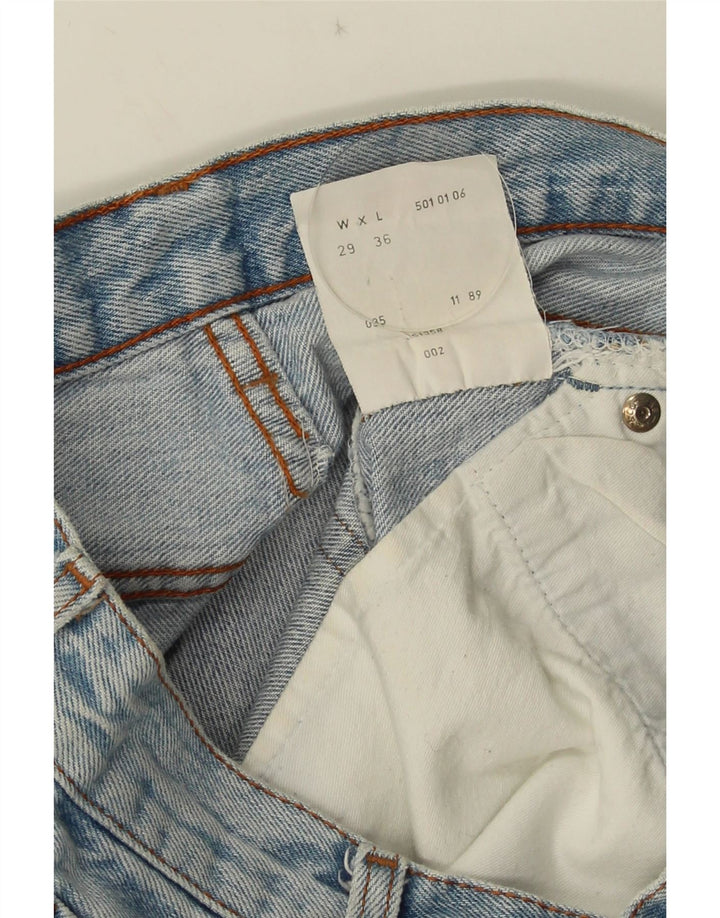 Levi's ženska 501 midi traper suknja W29 mala plava pamuk