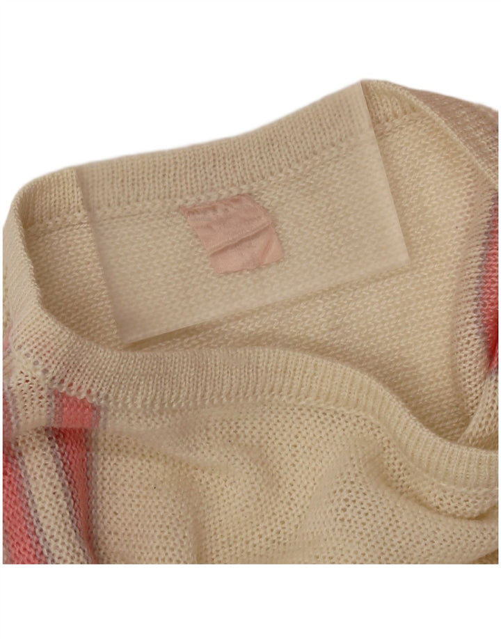 VINTAGE ženski džemper s morskim izrezom UK 14 srednje ružičaste boje