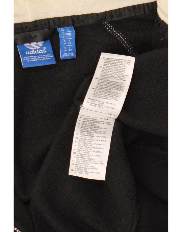 ADIDAS Ženska majica s kapuljačom s kapuljačom UK 10 Mali crni pamuk