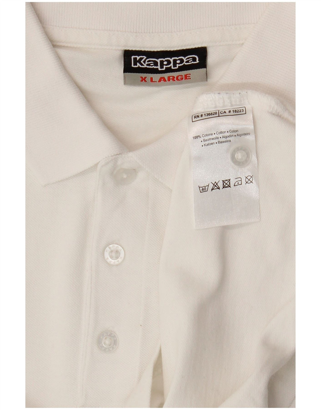 Kappa muška polo majica XL bijeli pamuk