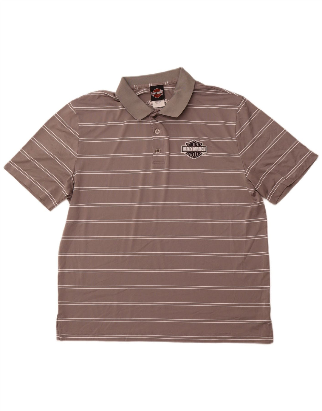 HARLEY DAVIDSON Muška polo majica XL sivi prugasti poliester