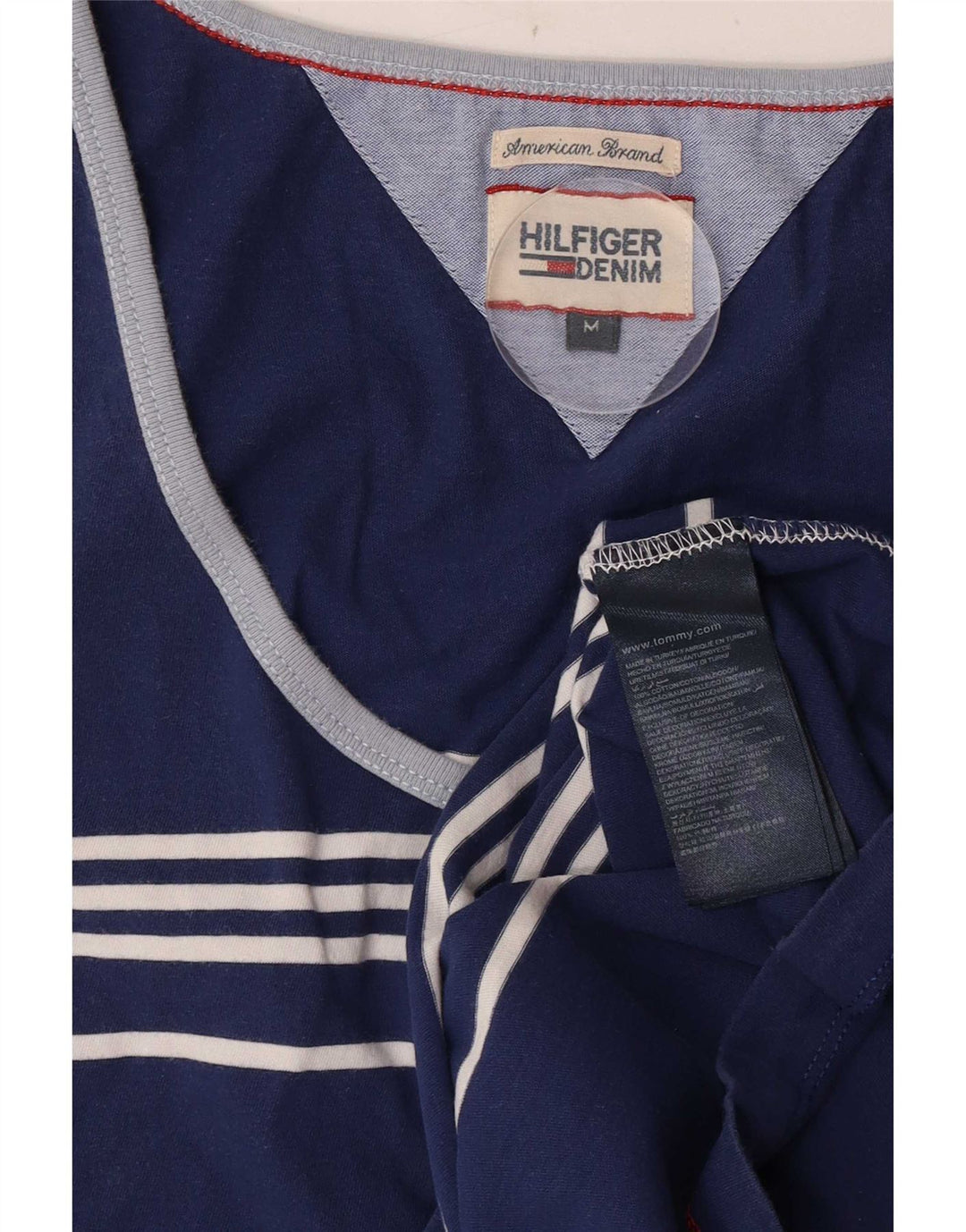 Tommy Hilfiger muški gornji dio srednjeg prsluka, tamnoplavi pamuk na pruge