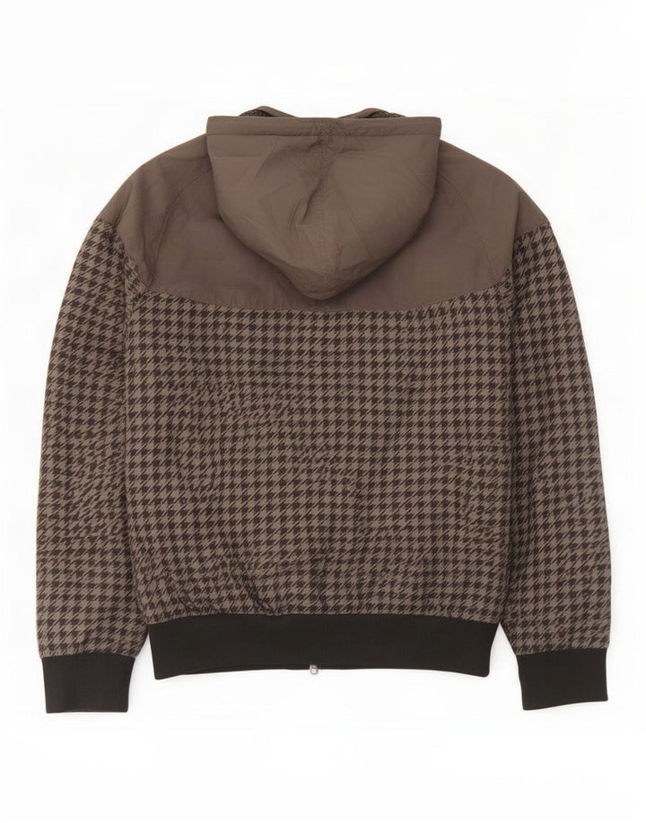 Nike muška bomber jakna s kapuljačom UK 34/36 mala siva poliesterska guma