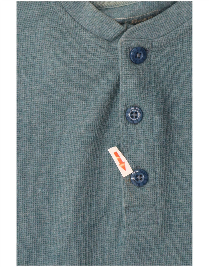 L.L.BEAN muška majica tradicionalnog kroja s dugim rukavima, mala, plava, pamučna