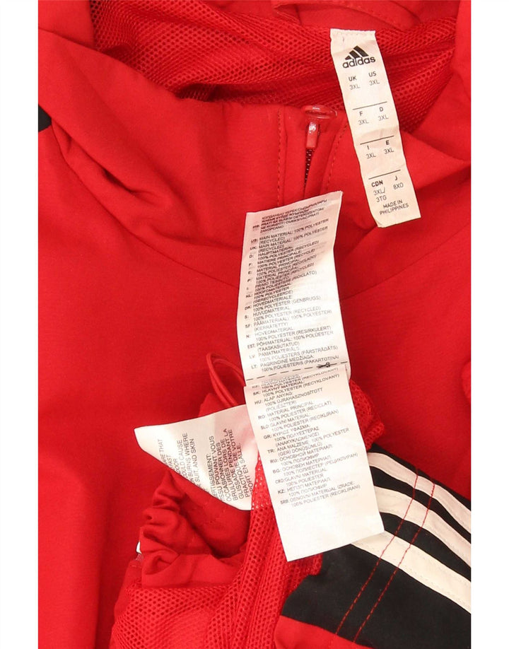 Adidas muška trenirka Climalite gornja jakna 3XL poliester crvene boje