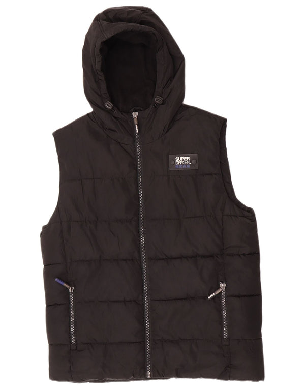 Superdry muška podstavljena jakna s kapuljačom UK 42 XL crni poliester