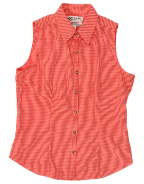 Columbia Ženska košulja bez rukava UK 10 Small Pink Gingham Rayon