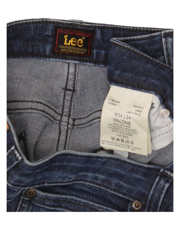 Muške uske traperice Lee Malone W34 L34 tamnoplavi pamuk