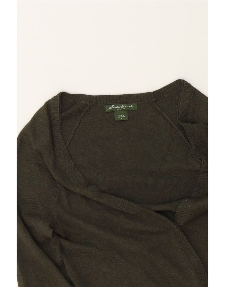 EDDIE BAUER Womens Open Cardigan Sweater UK 12 Medium Green Cotton Vintage Eddie Bauer and Second-Hand Eddie Bauer from Messina Hembry 