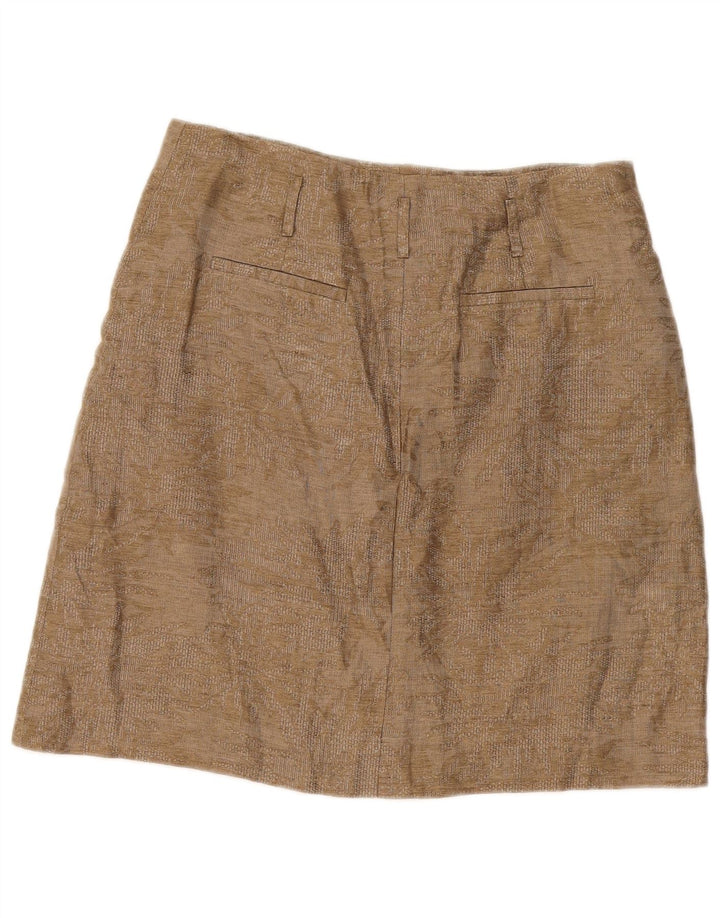 Ženska mini suknja Massimo Dutti W34 velika bež cvjetna